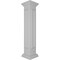 Ekena Millwork 8"W x 48"H Corner Newel Post with Panel, Peaked Capital & Base Trim (Installation kit included) NWL08X48CPP0B0 - alternate 3